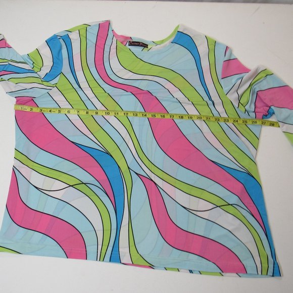 Cactus Flower Women's Retro Groovy Blouse Top - Picture 5 of 6